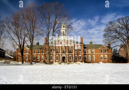 La facciata della Phillips Exeter Academy di Exeter, New Hampshire, Stati Uniti Foto Stock