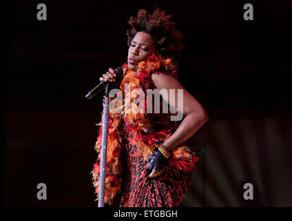 Macy Gray performing live sul palco a Manchester Bridgewater Hall dotata di: Macy Gray dove: Manchester, Regno Unito quando: 15 Feb 2015 Credit: Sakura/WENN.com Foto Stock