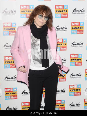 Il NME Awards alla Brixton Academy - Arrivi con: Chrissie Hynde dove: Londra, Regno Unito quando: 18 Feb 2015 Credit: WENN.com Foto Stock