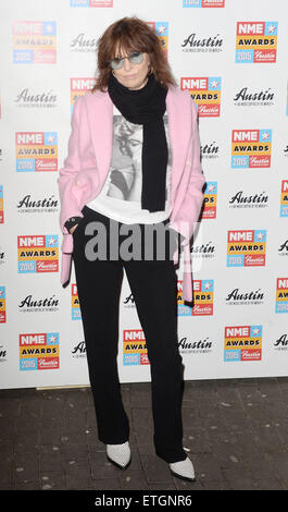 Il NME Awards alla Brixton Academy - Arrivi con: Chrissie Hynde dove: Londra, Regno Unito quando: 18 Feb 2015 Credit: WENN.com Foto Stock