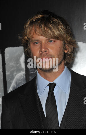 LOS ANGELES, CA - 10 ottobre 2011: Eric Christian Olsen in premiere mondiale del suo nuovo film "cosa" presso gli Universal Studios di Hollywood. Ottobre 10, 2011 a Los Angeles, CA Foto Stock