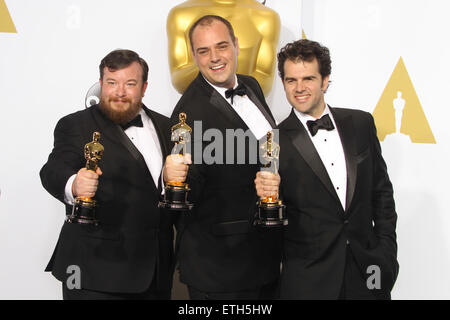 87Th annuale di Academy Awards - Press Room presso il Teatro Dolby con: Craig Mann, Ben Wilkins, Thomas Curley dove: Los Angeles, California, Stati Uniti quando: 22 Feb 2015 Credit: FayesVision/WENN.com Foto Stock