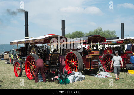 Gli espositori del 2014 Welland Rally di vapore vicino a Malvern in Worcestershire Foto Stock