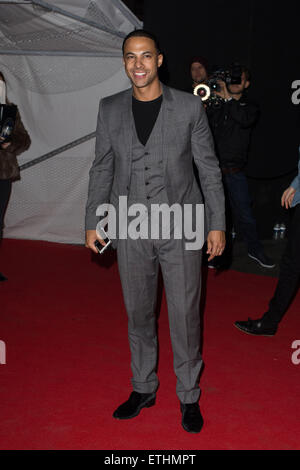 Brit Awards Universal Afterparty presso il vecchio ufficio di smistamento - Arrivi. Dotato di: Marvin Humes dove: Londra, Regno Unito quando: 25 Feb 2015 Credit: Daniel Deme/WENN.com Foto Stock