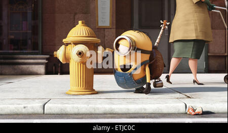 I Minion è una imminente 2015 American 3D calcolatore-animated commedia film. Questa fotografia è per il solo uso editoriale ed è il copyright del film company e/o il fotografo assegnato dal film o società di produzione e può essere riprodotto solo da pubblicazioni in congiunzione con la promozione del film di cui sopra. Un credito per il film company è richiesto. Il fotografo deve anche essere accreditato quando noto. Foto Stock