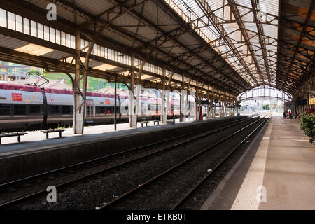 Perpignan stazione ferroviaria. Francia Foto Stock