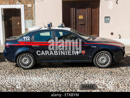 Alfa Romeo 159 Carabinieri auto, Ferrara, Italia Foto Stock