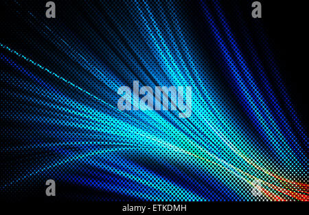 Abstract sfondo blu e onda digitale con motion blur Foto Stock