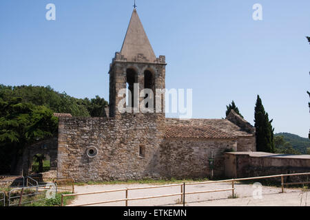 Sants Metges chiesa o Sant Cosme e Sant Damià chiesa. XI secolo. Sant Julià De Ramis. Foto Stock