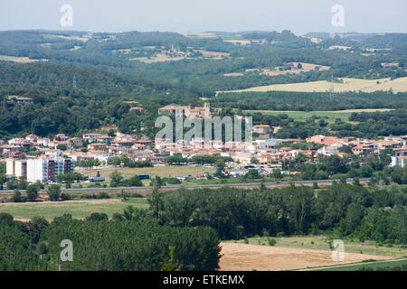 Panoramica di Medinyà. Sant Julià De Ramis. Foto Stock