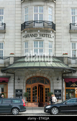 Il Grand Hotel di Oslo Karl Johans Gate Foto Stock