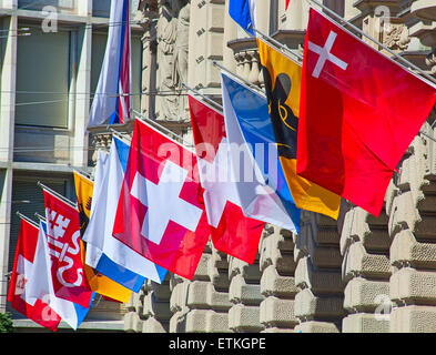 La Festa Nazionale svizzera su 1 Agosto a Zurigo, Svizzera. Foto Stock