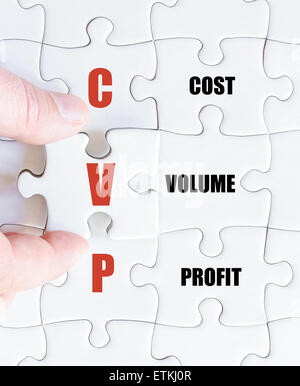 Concetto di immagine del Business acronimo CVP come costo profitto del volume Foto Stock