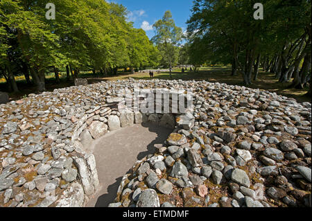 Il Neolitico preistorici luogo di sepoltura al Balnuran Clava Cairns, nelle vicinanze Culloden, Inverness-shire. SCO 9861. Foto Stock