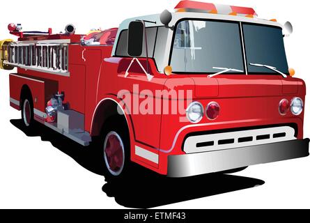 Fire scaletta motore isolato su sfondo. Illustrazione Vettoriale Illustrazione Vettoriale