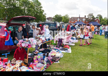 Titsey Rotary Club Car Van Boot Fair a Oxted parco ricreativo Parco Master 7 Giugno 2015 Foto Stock