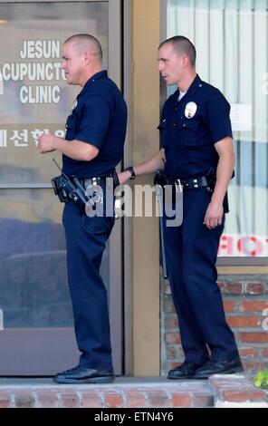 Gwen Stefani chiamato la polizia mentre è arrivato presso la clinica di agopuntura perché Stefani teme che un stalker seguita dal suo house per la clinica di agopuntura dove: Los Angeles, California, Stati Uniti quando: 16 Mar 2015 Credit: WENN.com Foto Stock