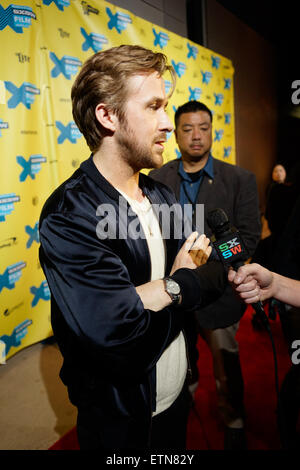 Gli arrivi per Lost River tenutosi presso il Teatro Topfer durante SXSW di Austin in Texas 3-14-2015 dotate: Ryan Gosling dove: Austin, Texas, Stati Uniti quando: 14 Mar 2015 Credit: Arnold Wells Foto Stock