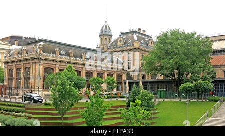 Nyugati Palyaudva stazione ferroviaria occidentale Budapest Ungheria Foto Stock