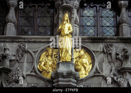 BEL, Belgio, Bruges, figura presso la Basilica del Sangue Sacro al Burg. BEL, Belgien, Bruegge, figura an der Basilika vom egli Foto Stock