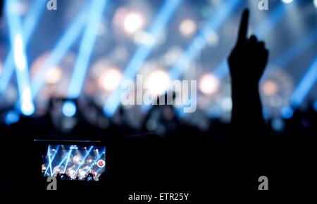 Quinto armonia 'La riflessione Tour' al Best Buy Theater di New York City con: atmosfera dove: la città di New York, New York, Stati Uniti quando: 23 Mar 2015 Credit: Alberto Reyes/WENN.com Foto Stock