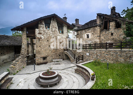 Maison Musée Jean Paul II, museo dedicato a Papa Giovanni Paolo II a Les Combes di Introd in Valle d'Aosta, Italia Foto Stock