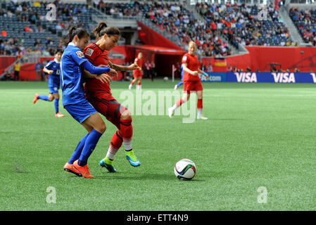 Winnipeg, Canada. Il 15 giugno, 2015. FIFA Coppa del Mondo Donne Gruppo B. Match tra Thailandia vs Germania squadre nazionali al Winnipeg Stadium Winnipeg (possibile) 15 Giu 2015 Credit: Anatoliy Cherkasov/Alamy Live News Foto Stock