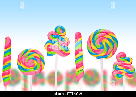 Fantasy caramella dolce terra con lollies Foto Stock