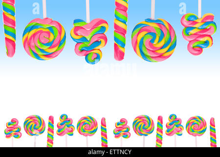 Fantasy caramella dolce terra con lollies Foto Stock