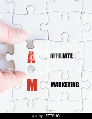 Concetto di immagine del Business acronimo AM come marketing di affiliazione Foto Stock