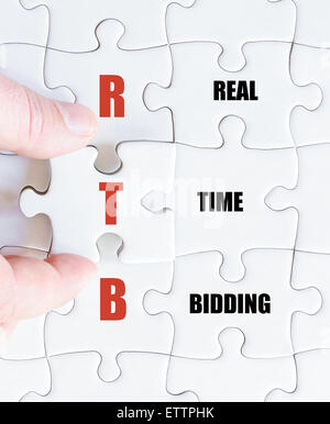 Concetto di immagine del Business acronimo RTB in tempo reale offerte Foto Stock