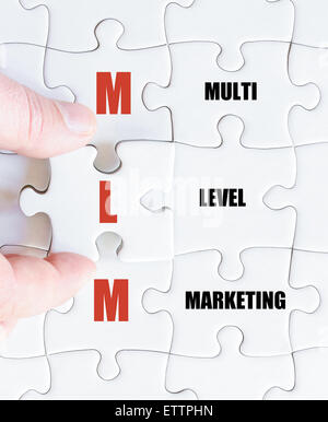 Concetto di immagine del acronimo di Business MLM come Multi Level Marketing Foto Stock