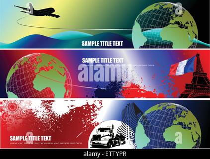 Tre banner aziendale. Illustrazione Vettoriale Illustrazione Vettoriale