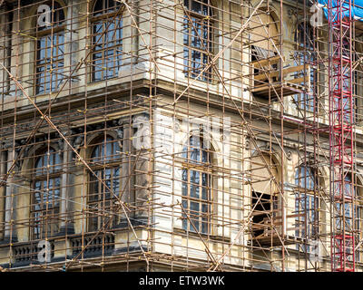 Frammento di ponteggi a Praga Foto Stock