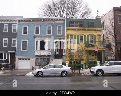 Fine del XIX secolo case storiche in Windsor Terrace quartiere di Brooklyn, New York. Foto Stock