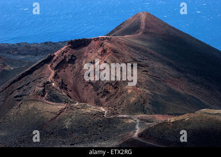 De vulcano Teneguia, vicino a Fuencaliente, La Palma Isole Canarie Spagna Foto Stock