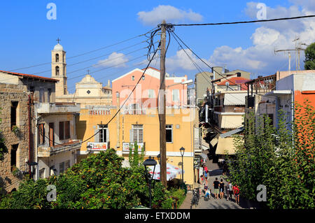 Chania, Grecia, guarda le stradine della città vecchia di Chania a Creta Foto Stock