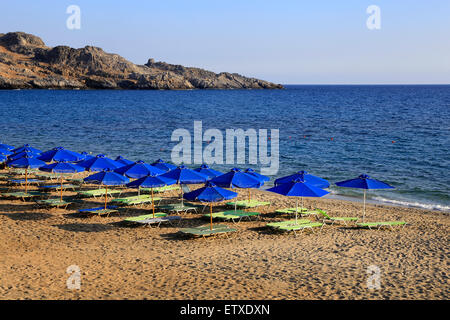 Plakias, Grecia, spiaggia di Damnoni sull isola di Creta Foto Stock