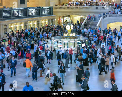La folla, Grand Central Terminal interno, NYC Foto Stock