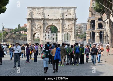 L'Arco di Costantino (Arco di Costantino) è un arco trionfale a Roma, Italia Foto Stock