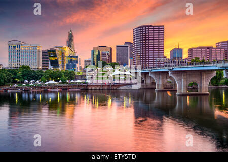 Hartford, Connecticut, Stati Uniti d'America skyline del centro.