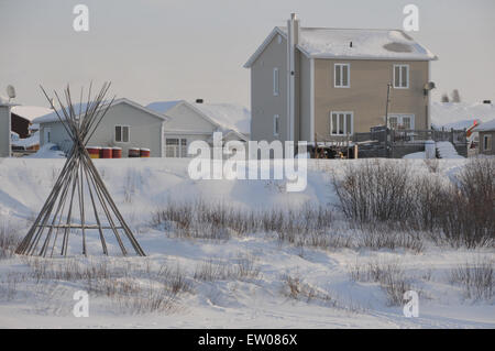 Cree comunità di Mistissini Nord del Québec in Canada Foto Stock