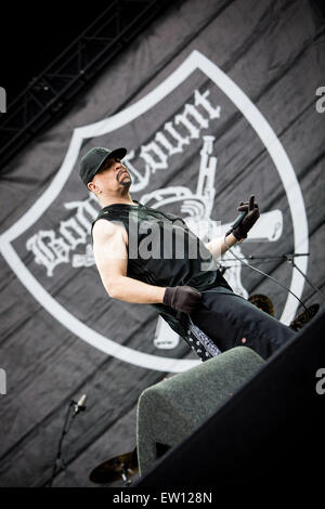 Body Count ft. Ice-T eseguire live at Pinkpop Festival 2015 in Landgraaf Paesi Bassi © Roberto Finizio/Alamy Live News Foto Stock