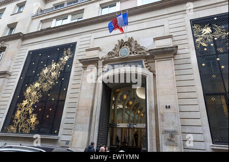 Ingresso alla Caisse des Depot et Consignations CDC - 56 rue de Lille a Parigi, Francia Foto Stock