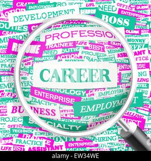 Carriera. Concetto illustrazione. Graphic raccolta tag. Wordcloud collage. Illustrazione Vettoriale