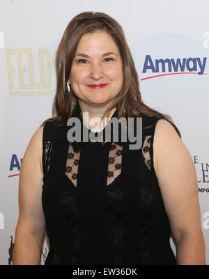 La decima edizione del pattinaggio con le stelle Gala - Arrivi con: Sharon Cohen dove: New York City, Stati Uniti quando: 13 Apr 2015 C Foto Stock