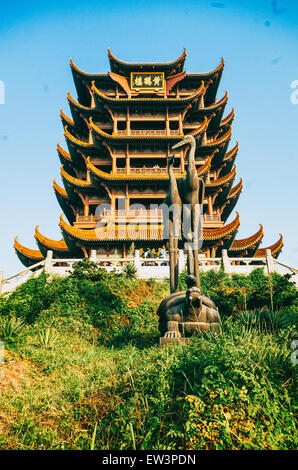 Yellow Crane Tower a Wuhan di Cina. Foto Stock