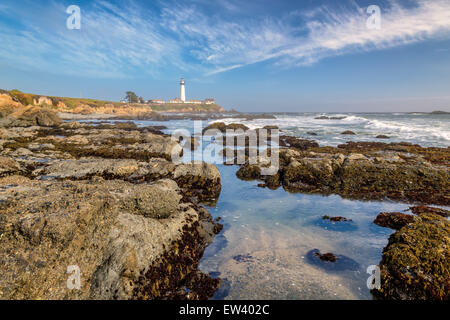 California Pigeon Point Lighthouse al Pacific Coast lungo l'autostrada uno nella California del Nord vicino a San Francisco, STATI UNITI D'AMERICA, Foto Stock