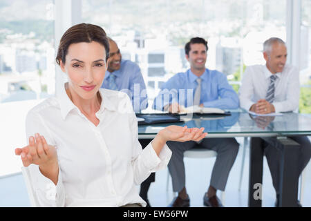 Il team di Business durante la riunione Foto Stock