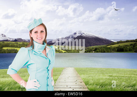 Immagine composita di aria hostess Foto Stock